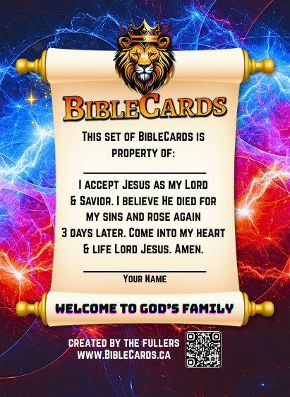Armor of God Edition Bible Cards - Pack of 29 Trading Cards