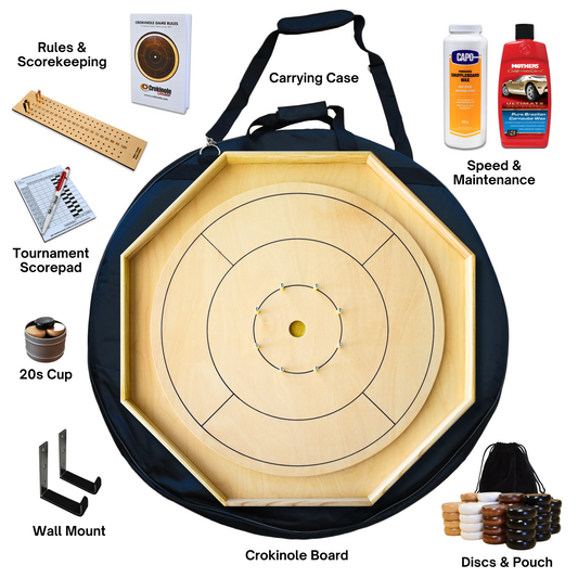 The Family Board - Traditional Crokinole Board Game Kit
