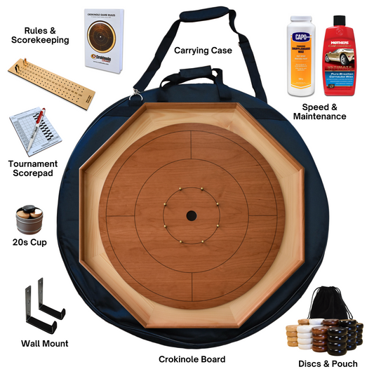 Cherry Hill Blossom - Traditional Crokinole Board Game Kit
