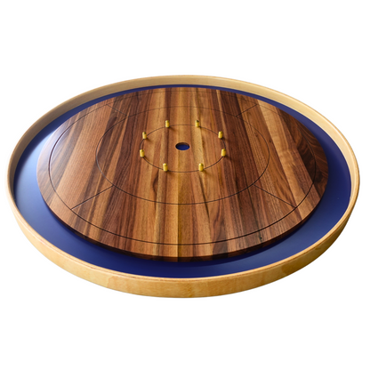 Galactic Nuclei - Solid Walnut Hardwood Playing Surface Crokinole Board