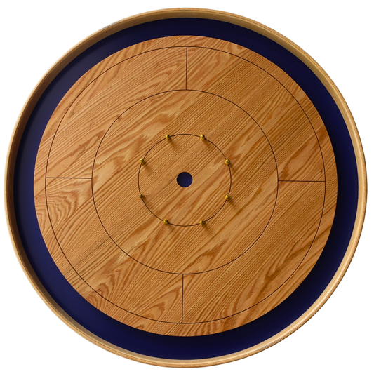 The Blue Giant - Solid Oak Hardwood Playing Surface Crokinole Board