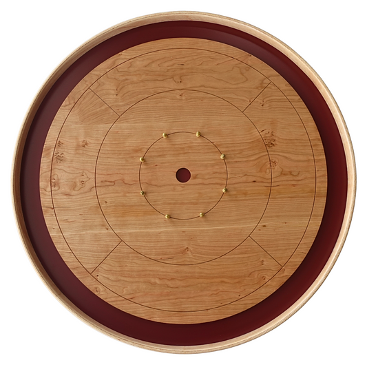 Cherry Expressions - Solid Cherry Hardwood Playing Surface Crokinole Board