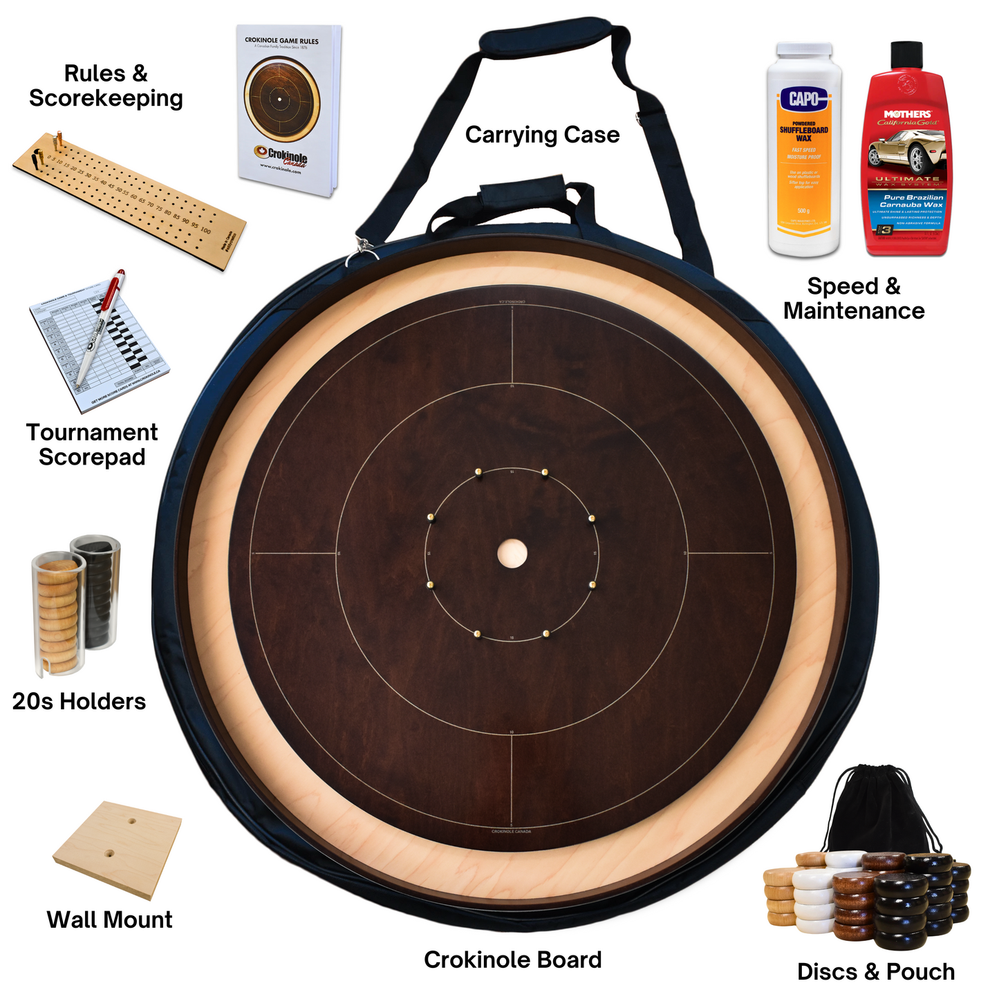 The Maple Marvel by Crokinole Canada - Tournament Crokinole Board Game Kit