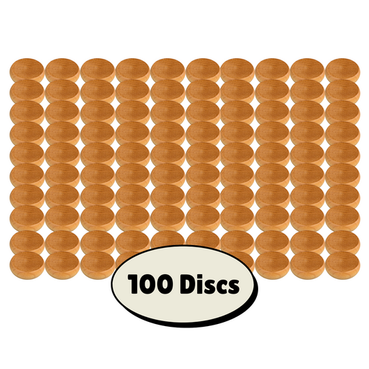 100 Natural Wood Crokinole Discs