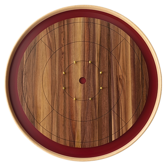 The Miracle - Solid Walnut Hardwood Playing Surface Crokinole Board