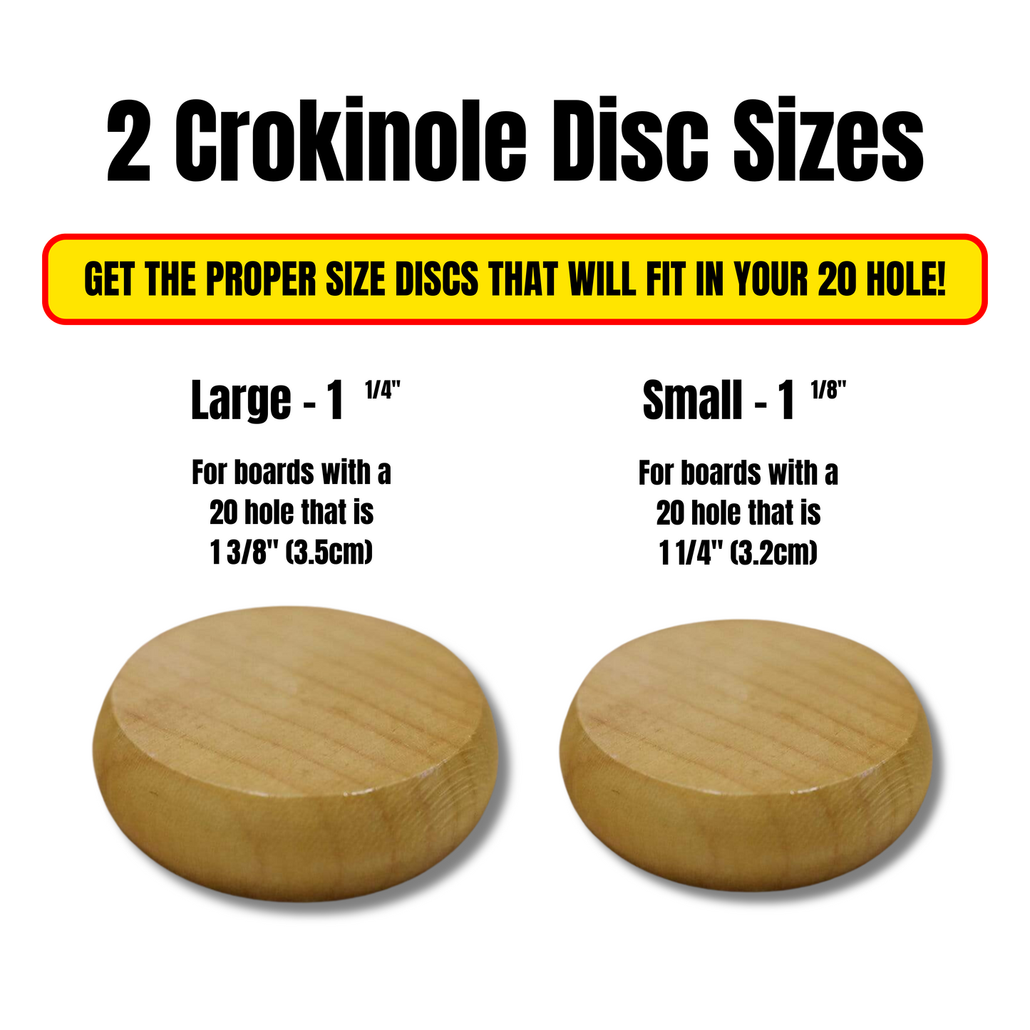 26 Crokinole Discs (Black & Yellow)