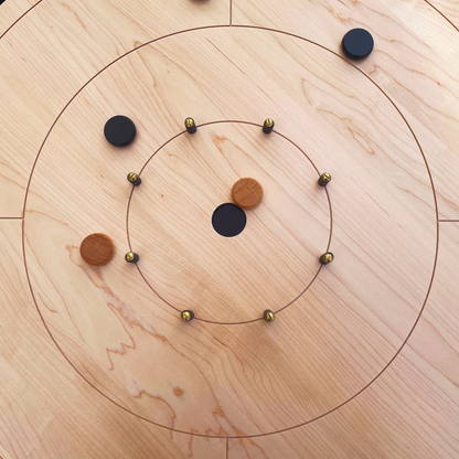 The Miracle - Solid Maple Hardwood Playing Surface & Rail Crokinole Board