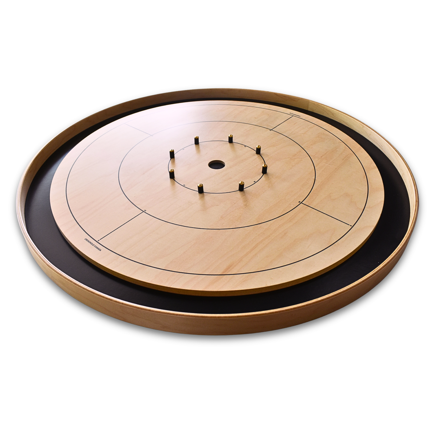 The Crokinole Canada Board (With Branding) - Tournament Board Game Set - Meets NCA Standards