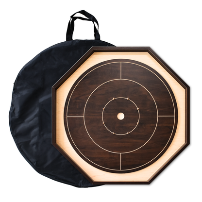 Walnut Crokinole Board - Ultimate Crokinole Bundle