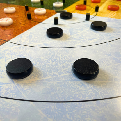 The Sports Faceoff Board - Tournament Style Crokinole Board Game Set