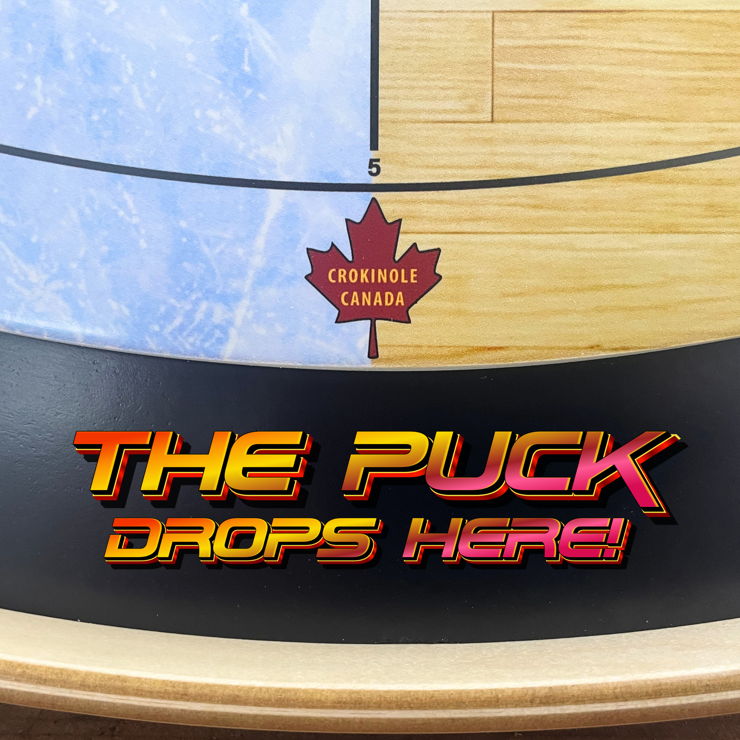 The Sports Faceoff Board - Tournament Style Crokinole Board Game Set