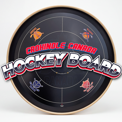 The Hockey Faceoff Board - Tournament Style Crokinole Board Game Set