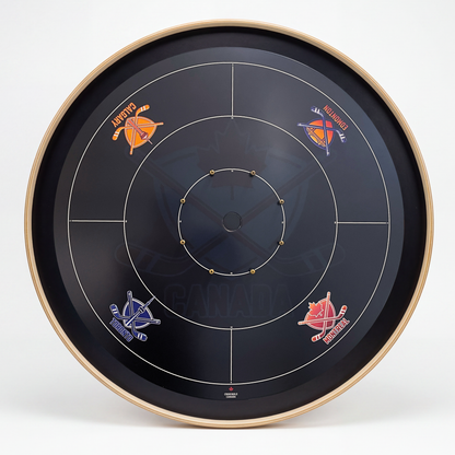 The Hockey Faceoff Board - Tournament Style Crokinole Board Game Set