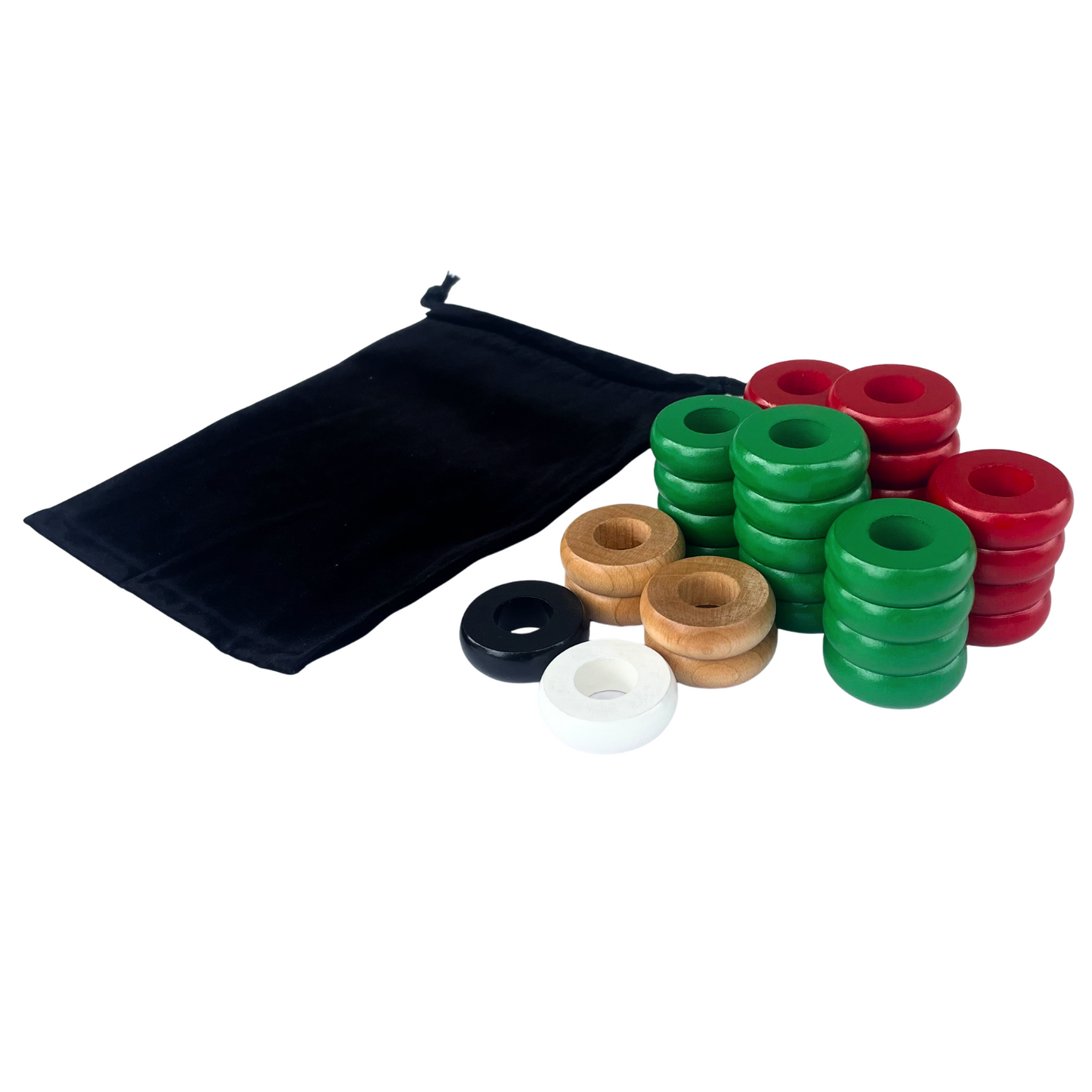 30 Pinnochi / Pichenotte Rings Rouges et Verts - Anneaux De Pichenottes - Game Accessories / Accessoires De Jeu
