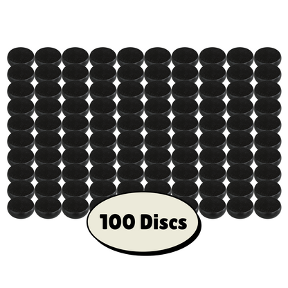 100 Black Crokinole Discs