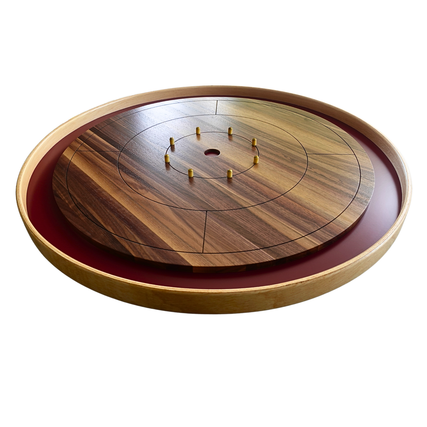 The Miracle - Solid Walnut Hardwood Playing Surface Crokinole Board