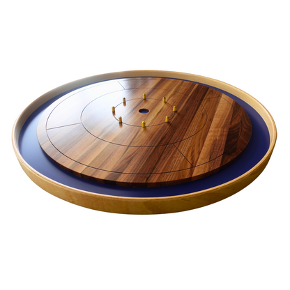 Galactic Nuclei - Solid Walnut Hardwood Playing Surface Crokinole Board