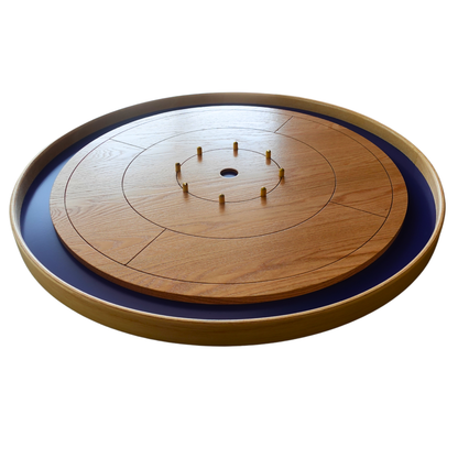 The Blue Giant - Solid Oak Hardwood Playing Surface Crokinole Board