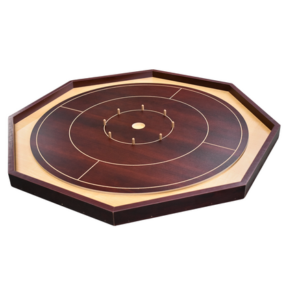 Crokinole Board For Beginners by Crokinole Canada - Shiraz Cherry & Maple Melamine - Traditional Crokinole Board Game Set