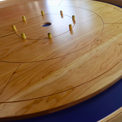 The Cherry River - Solid Cherry Hardwood Playing Surface Crokinole Board