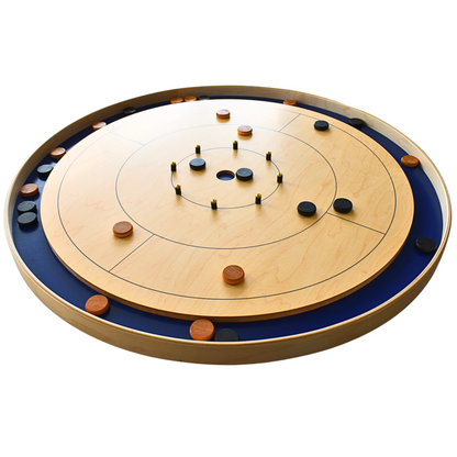 The Royal Blue by Crokinole Canada - Tournament Board Game Set - Meets NCA Standards