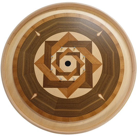 Four Square City - Hand Inlay Crokinole Boards