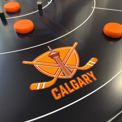 The Hockey Faceoff Board - Tournament Style Crokinole Board Game Set