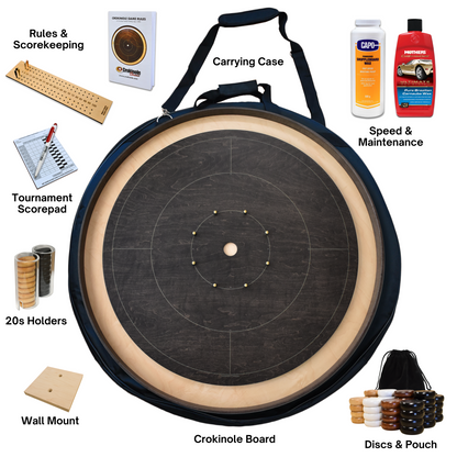 The Gray Maple by Crokinole Canada - Tournament Crokinole Board Game Kit