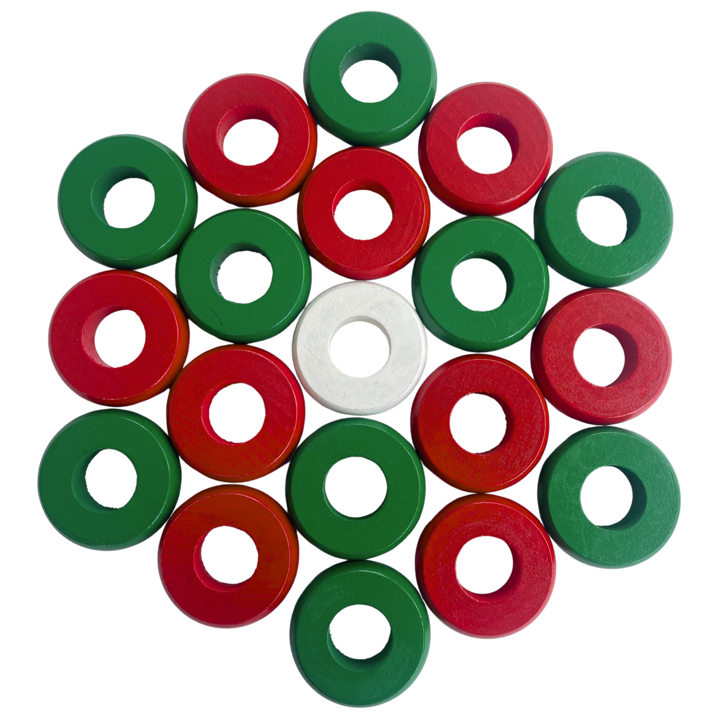 30 Pinnochi / Pichenotte Rings Rouges et Verts - Anneaux De Pichenottes - Game Accessories / Accessoires De Jeu
