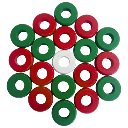 30 Pinnochi / Pichenotte Rings Rouges et Verts - Anneaux De Pichenottes - Game Accessories / Accessoires De Jeu