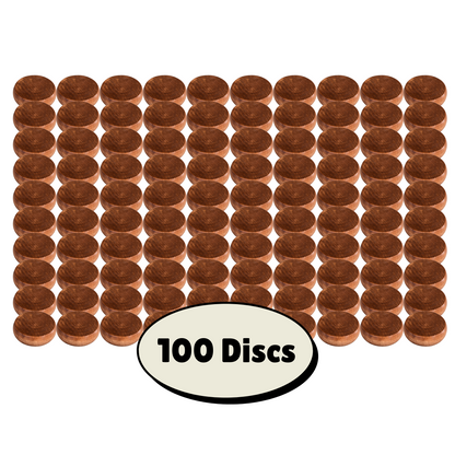 100 Walnut Color Wood Crokinole Discs