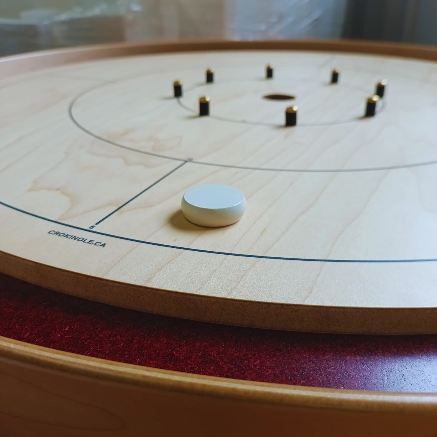 26 Crokinole Discs (White & Walnut Stain)