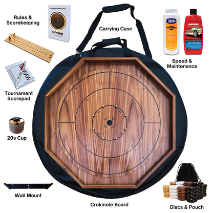 The Walnut Delight - Ultimate Crokinole Bundle
