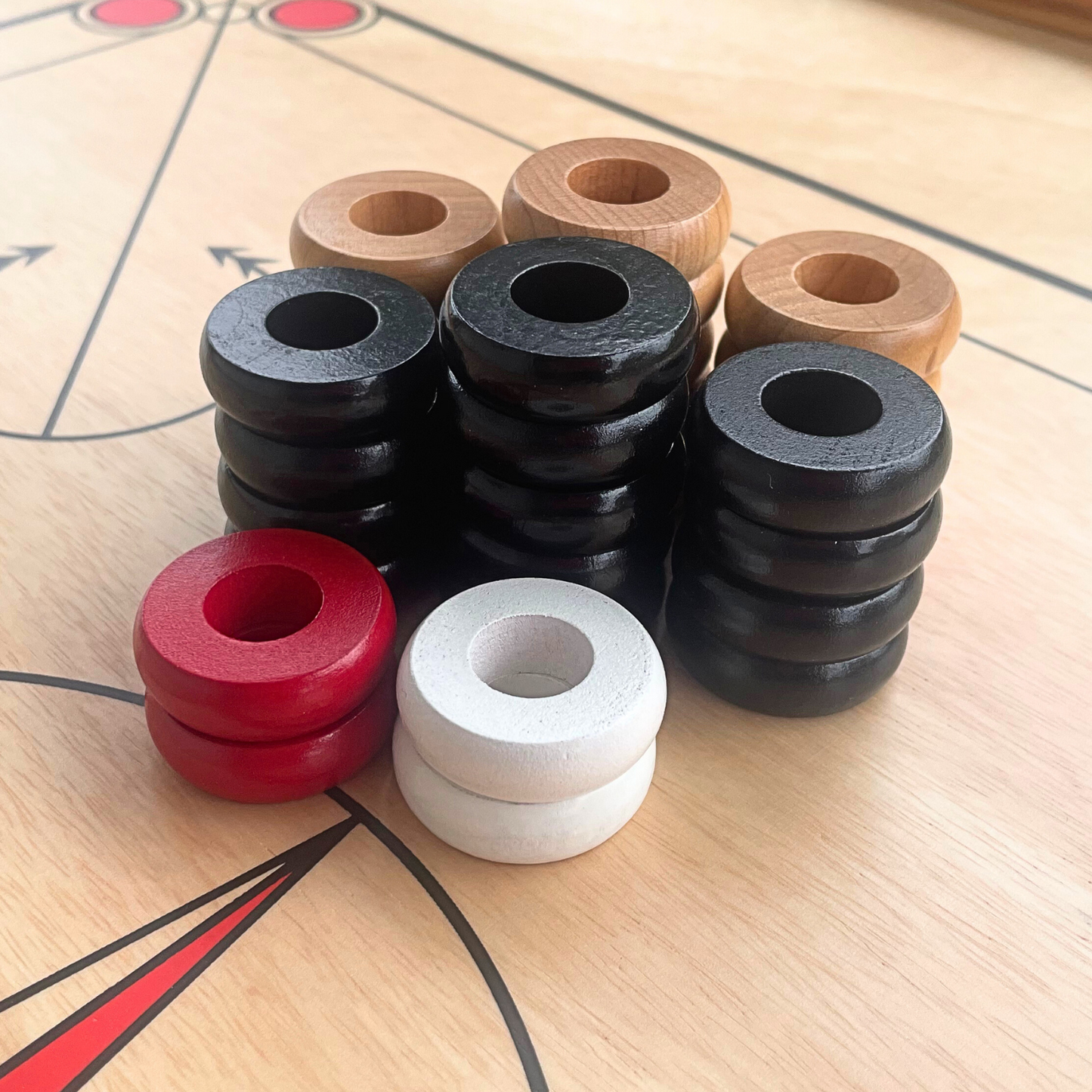 30 Pinnochi / Pichenotte Rings Rouges et Verts - Anneaux De Pichenottes - Game Accessories / Accessoires De Jeu