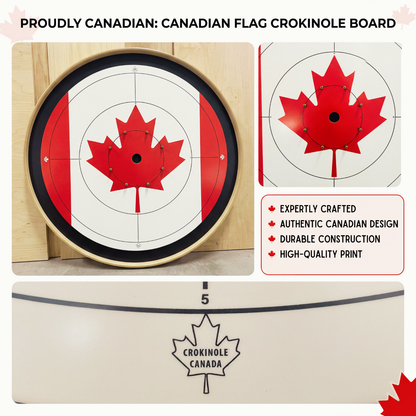 The Canuck - Tournament Style Crokinole Board Game Set