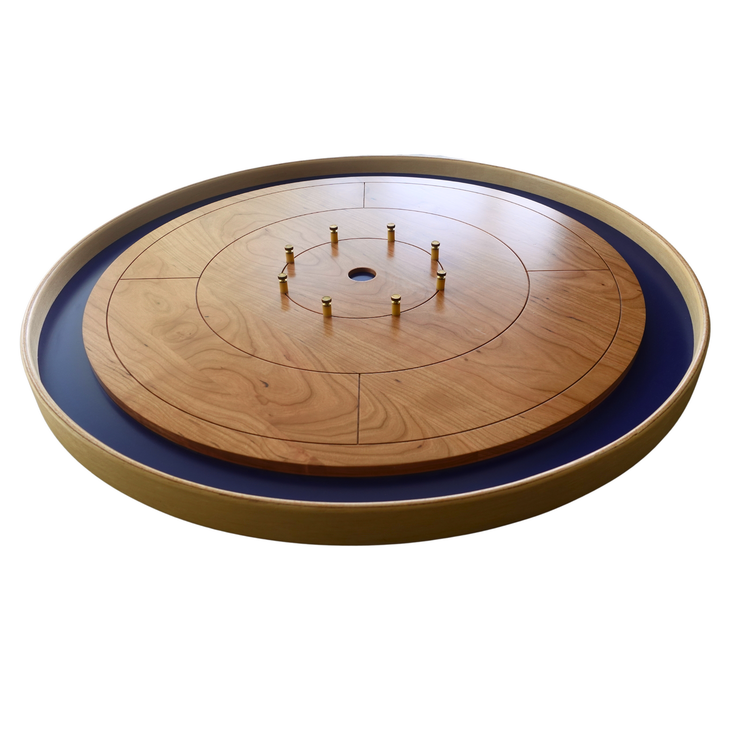 Cherry Waves - Solid Cherry Hardwood Playing Surface Crokinole Board