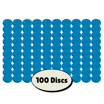 100 Light Blue Crokinole Discs