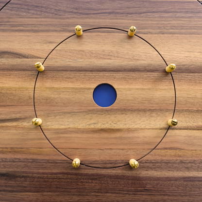 Galactic Nuclei - Solid Walnut Hardwood Playing Surface Crokinole Board