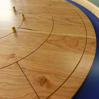 The Cherry River - Solid Cherry Hardwood Playing Surface Crokinole Board