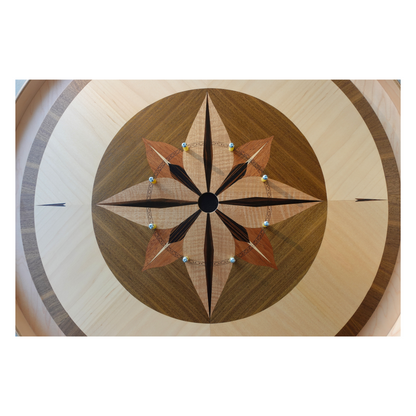 Morning Glory Board - Hand Inlay Crokinole Boards