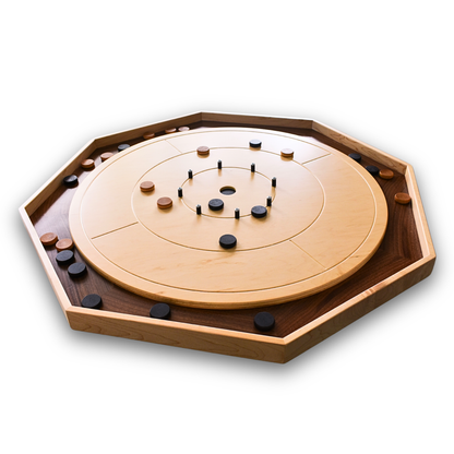 The Mountie - Large Traditional Crokinole Board Game Set