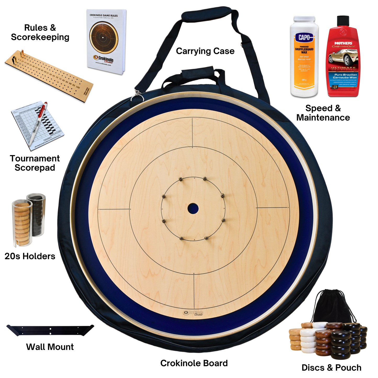 The Royal Blue - Ultimate Crokinole Bundle