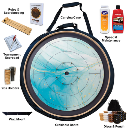 The Aqua Gold - Ultimate Crokinole Bundle