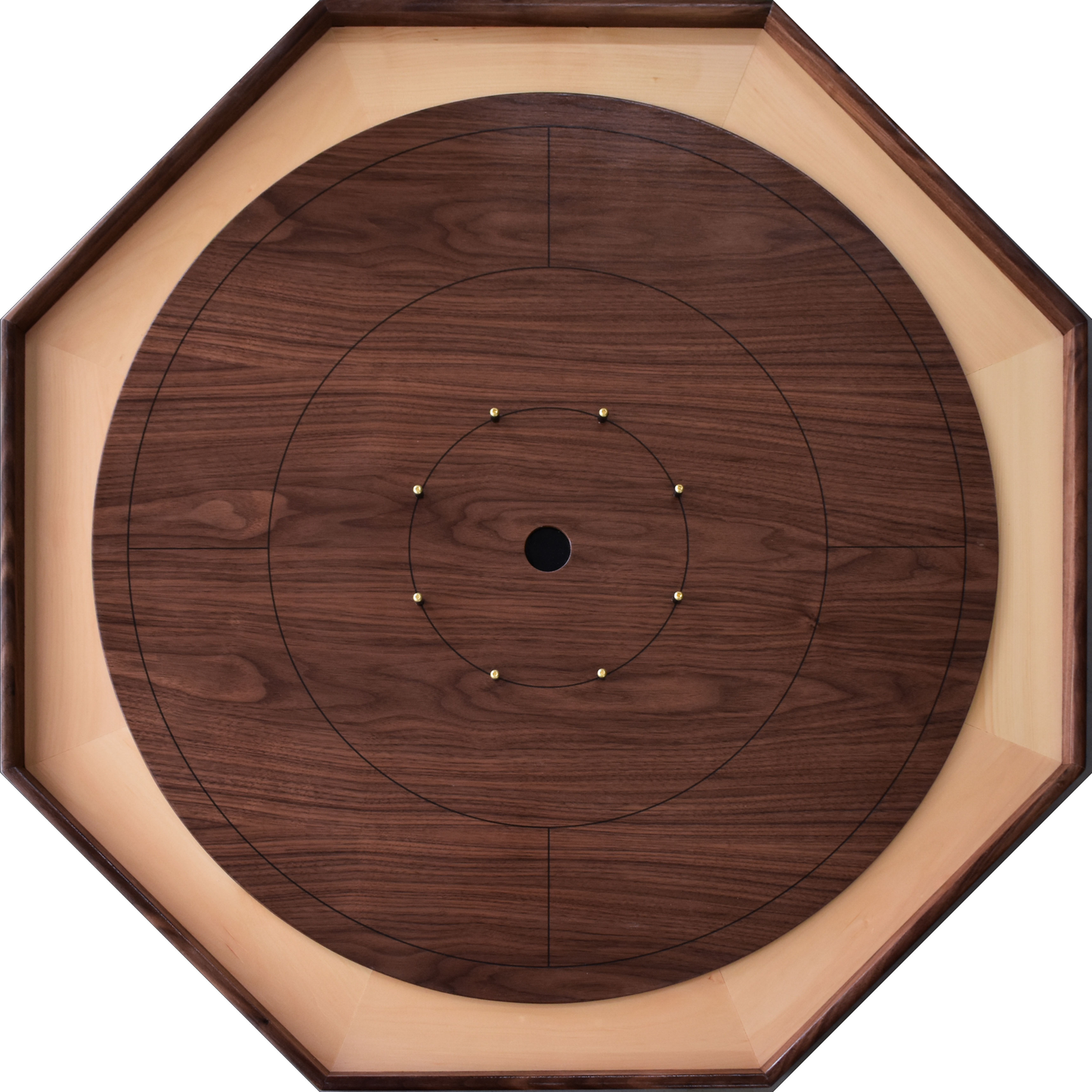 The Walnut Wonder - Traditional Crokinole Board Game Kit