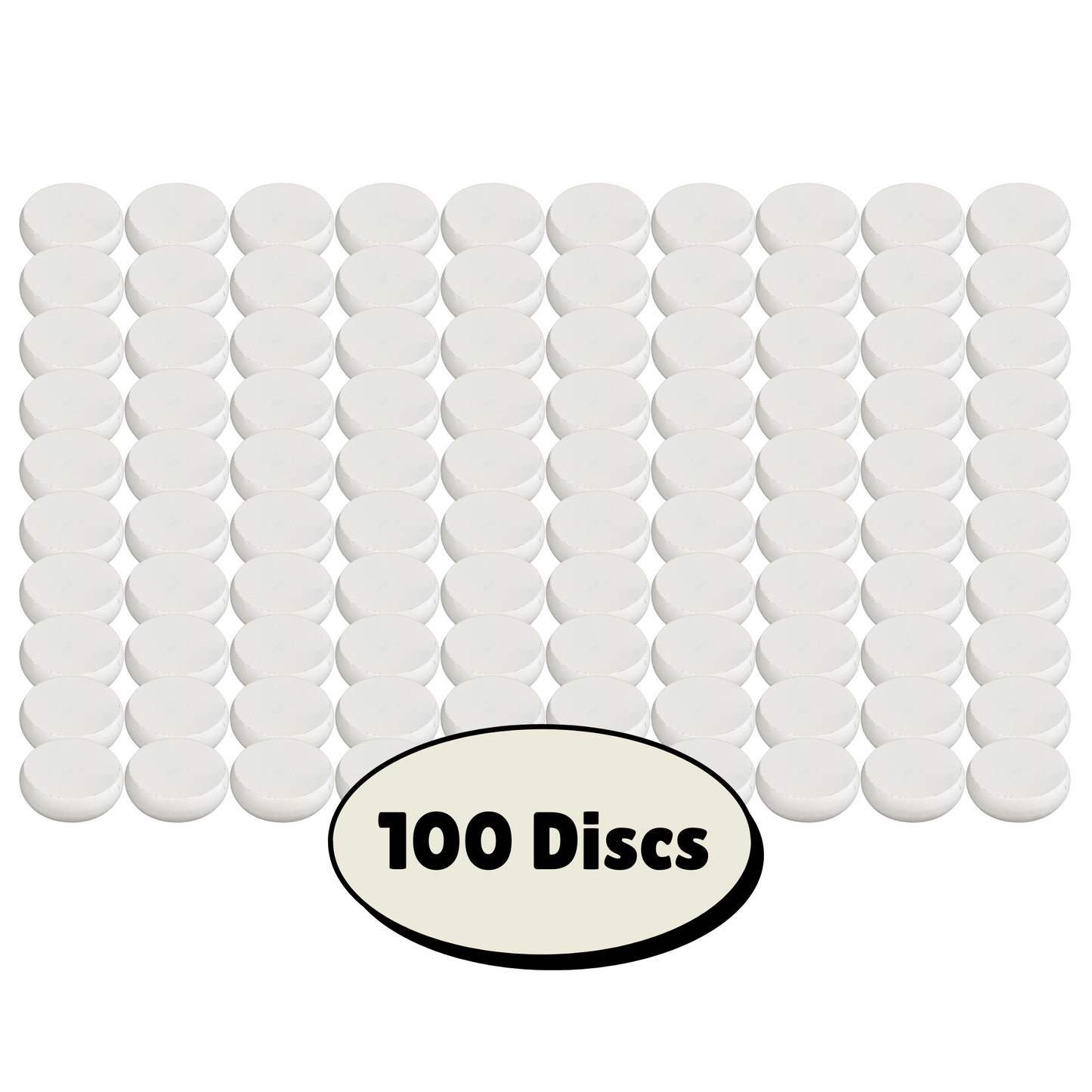 100 White Crokinole Discs