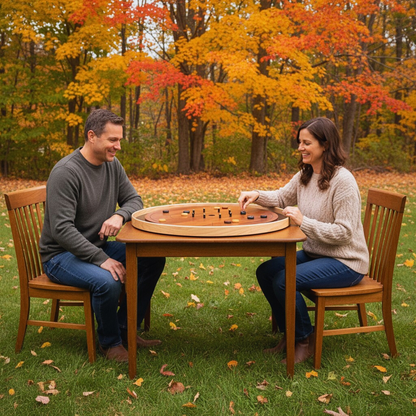 Cherry Expressions - Solid Cherry Hardwood Playing Surface Crokinole Board