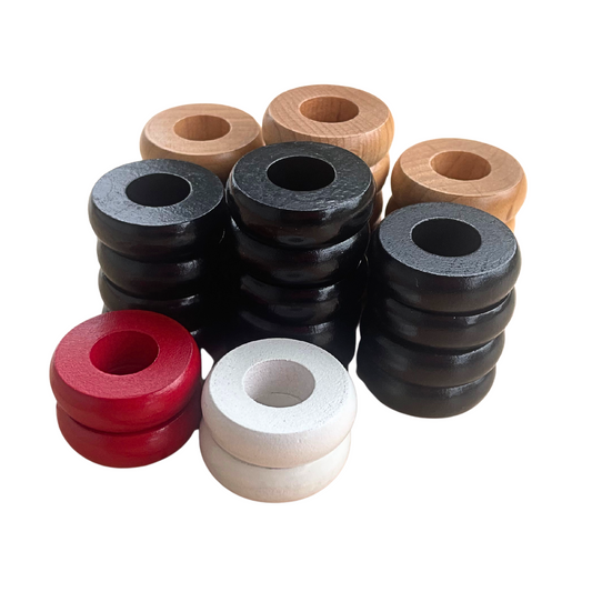 30 Pinnochi / Pichenotte Rings Rouges et Verts - Anneaux De Pichenottes - Game Accessories / Accessoires De Jeu