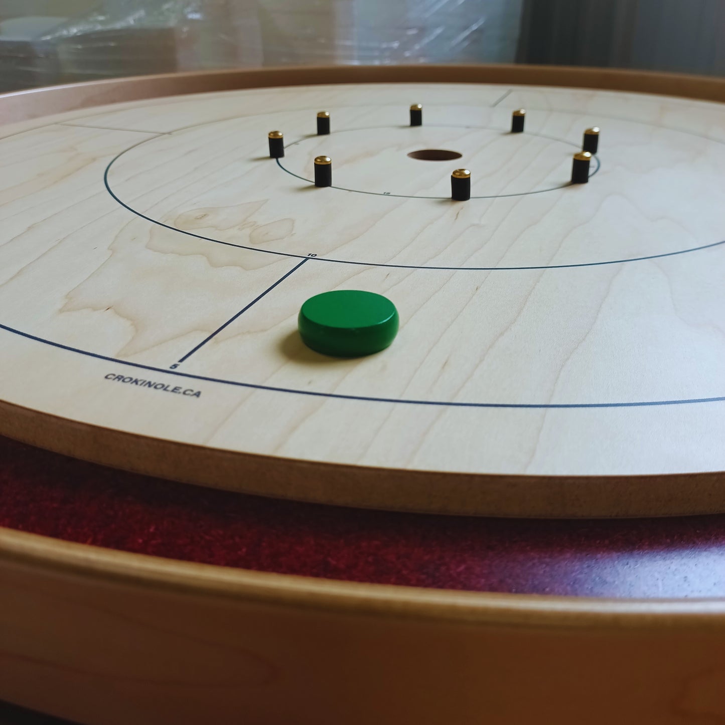 26 Crokinole Discs (Blue & Green)