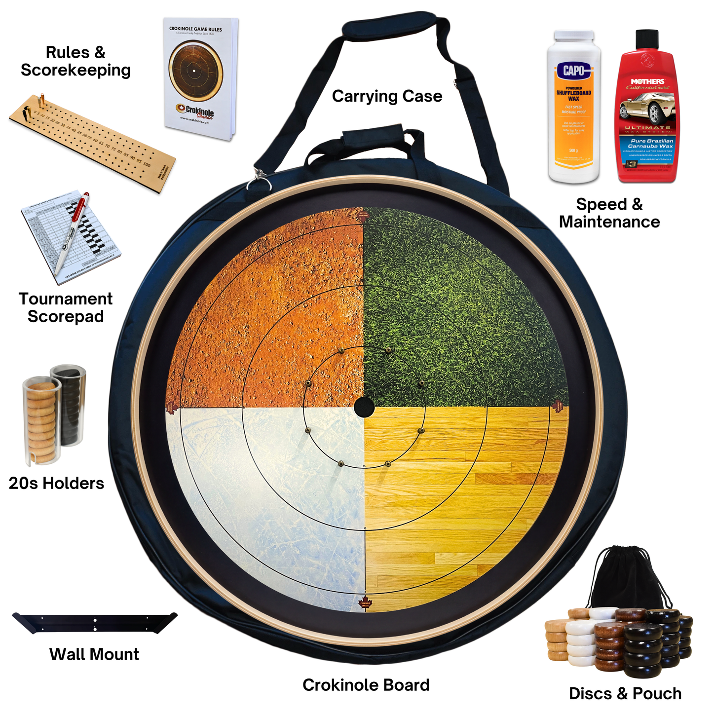 The Sports Faceoff Board - Ultimate Crokinole Bundle