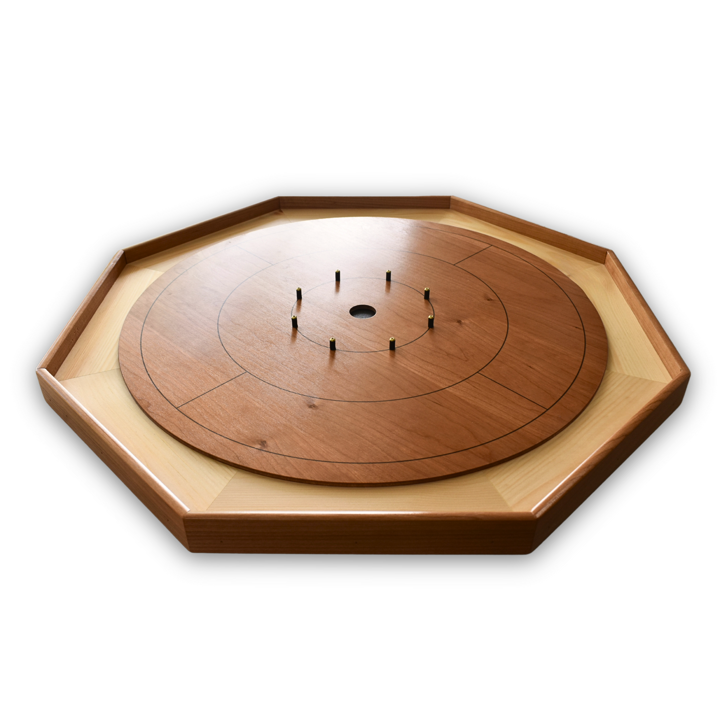 Cherry Hill Blossom - Traditional Crokinole Board Game Set